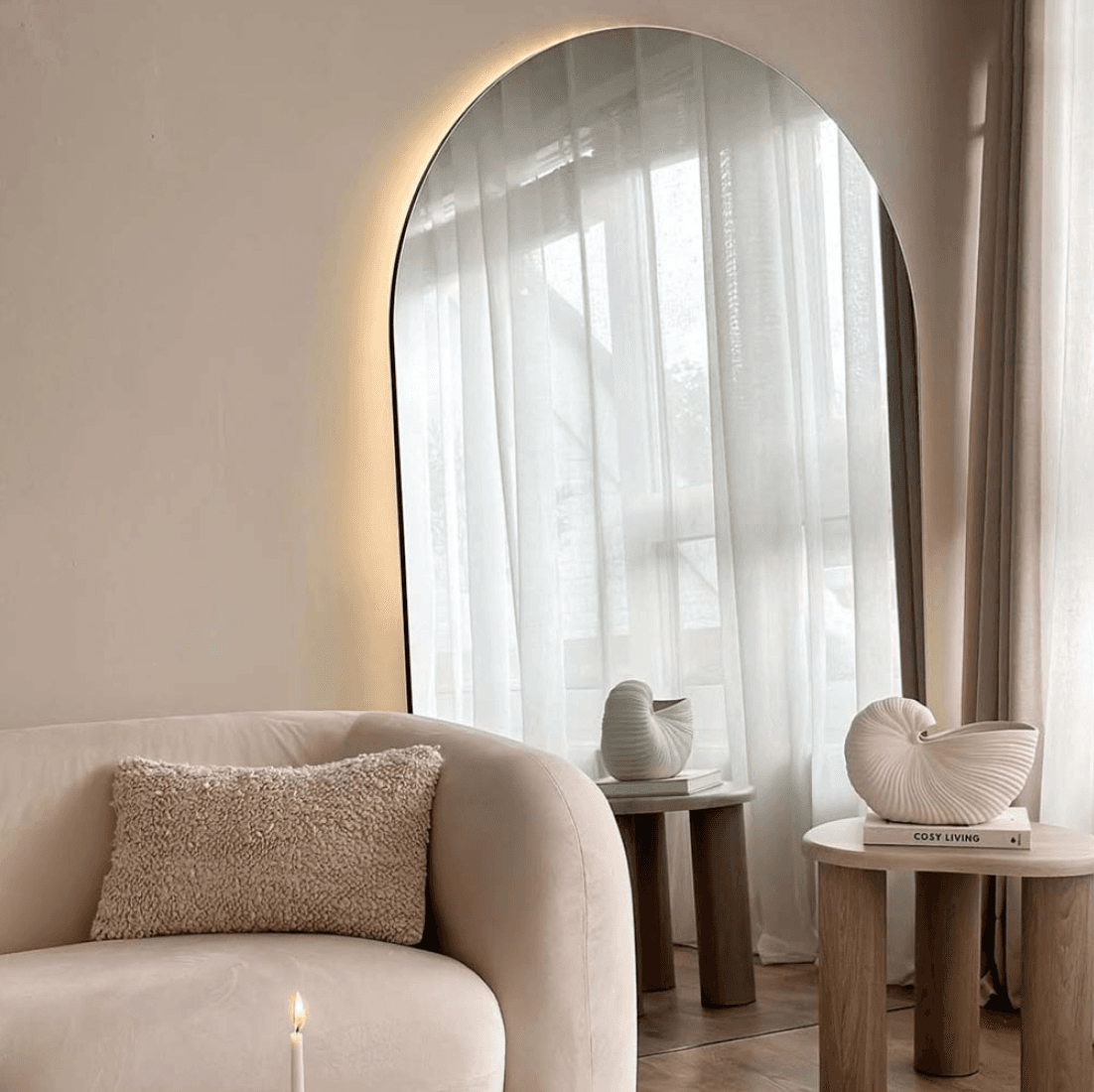 Large arched mirrors with LED add an artistic touch to your home — 2