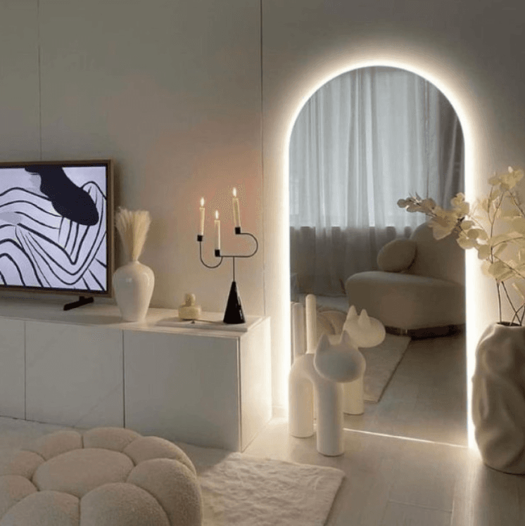 Large arched mirrors with LED add an artistic touch to your home — 3