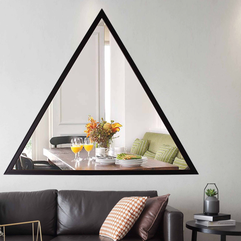Large Triangle mirrors add an artistic touch to your home
