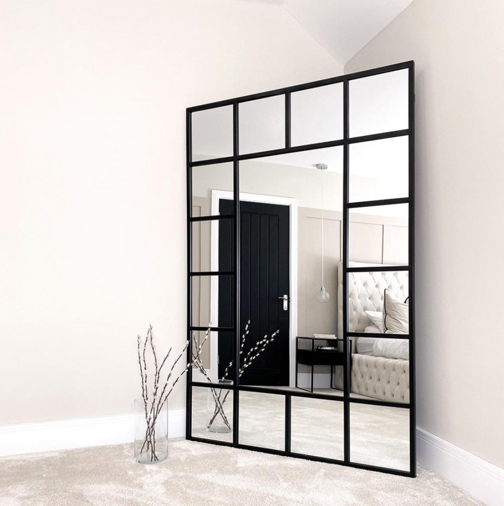 Large window design rectangular mirrors