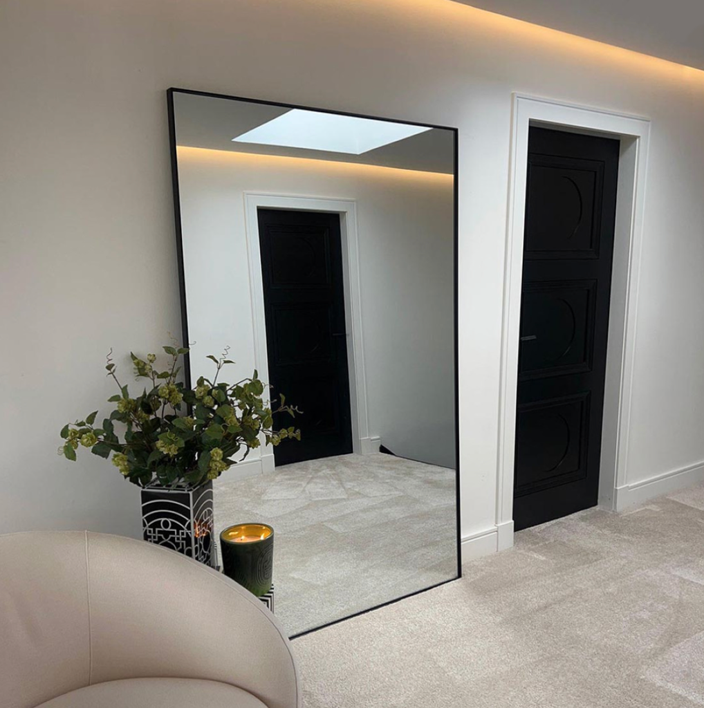 Rectangular mirrors with frame